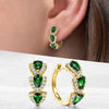 Silver Blue Cubic Zirconia Hoop Earrings Wedding Party Elegant Accessories for Women Jewelry Gift - Image 11