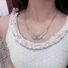Vintage Angel Wings Feather Choker Big Pendant Aesthetic Link Chains Statement Necklace for Women Collar Bib Wedding Tribal Gift - Image 6