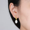 Silver Earrings Pearl Bead Earrings For Women Birthday Gift Silver Jewelry Gift Earrings - Image 3