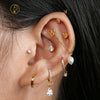Titanium Round CZ Drop Helix Hoop Ring 16G Dangle Charm Segment Conch Clicker Cartilage Piercing Jewelry - Image 6