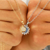 Stainless Steel Magnetic Sun Moon Couple Necklace Chain for Men and Women Good Friend Gifts Jewelry - Image 1