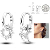 Silver Hoop Earrings For Woman Zircon Heart Shape Star Eardrop Earring Jewelry - Image 25