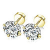 Stainless Steel Crystal Flat Back Stud Earrings 4 Prong Setting 2mm to 10mm 1 Pair - Image 10