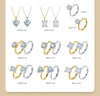 Silver Zircon Earrings for Women Shiny Cubic Zirconia Earrings Party Jewelry - Image 17