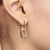 Retro Double Loop Design Drop Earrings Gold Silver Color Geometric Round Earrings for Women Punk Hip Hop Jewelry - Image 2