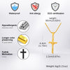 Catholic Cross Pendant Necklace for Men Women, Stainless Steel Twisted Rope Chain Gold Silver Color Faith Religious Jewelry - Image 3