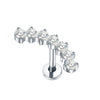 Cubic Zirconia Labret Stud 16G Internally Threaded for Lip Tragus and Helix - Image 22