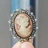 Elegant Enamel Carmeo Beauty Face Brooch Pin For Women Suit Coat Office Party Accessories Jewelry Year Gifts - Image 3