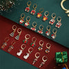 12/20 Pair Christmas Earring Set For Women Shiny Crystal Zircon Snowflake Elk Bowknot Elk Xmas Tree Earring Year Gifts - Image 4