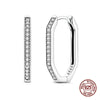 Silver Colorful Zirconium Sun Earrings Square Large Hoop Earrings Women Female Party Earring Jewelry - Image 11