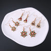 Dainty Crystal Xmas Snowflake Stud Earrings for Women Jewelry Shine Christmas Tree Bell Star Pierced Dangle Year Gift - Image 2