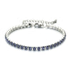 Colorful Cubic Zirconia Stone Tennis Bracelets Silver Plated Stainless Steel Chain Bracelet for Women Bride Jewelry - Image 4