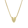 Cute English Letter Initial Necklace Gold Plated Zircon Paved Necklace Puffy Bubble Letter Necklace for Women - Image 17