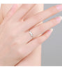 Modian 925 Sterling Silver Simple Hearts Shape Romantic Love Adjustable Chain Finger Rings For Women Wedding Original Jewelry