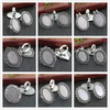 18x25mm 5pcs Antique Silver Bronze Plated Mixed Styles Oval Adjustable Ring Settings Blank/Base - Image 4