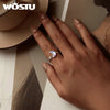 Silver Moon Star Open Ring For Women Rainbow Moonstone Zircon Adjustable Rings Lovely Party Jewelry Gift - Image 3