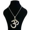 1 x Tibetan Silver Large Abstract Hindu OM Aum Symbol Yoga Buddhist Pendant Necklaces On Long Chain Lagenlook 34" - Image 10