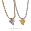 Gold Plated Stainless Steel Heart Pendant Bead Chain Necklace for Women, Love Symbol Dainty Jewelry Gift - Image 1