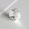 Silver Rings For Women Men Jewelry Finger Adjustable Open Wide Strip Ring For Party Birthday Gift - Image 1