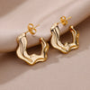 Heart Stainless Steel Earrings for Women Zircon Gold Color Hoop Earring Aesthetic Ear Piercing Jewelry Accessories - Image 8