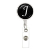 26 English Letters Brooch A-Z Initial Round Glass Ball Pendant Retractable Badge Reel For Women Gifts Jewelry - Image 7