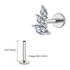 Titanium 16G Cluster Marquise CZ Tragus Helix Stud Conch Lobe Rook Cartilage Leaf Climber Flat Back Labret - Image 9