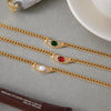 Vintage Glass Stone Crystal Pendant Necklace For Women Gold Plated Stainless Steel Necklace Jewelry Gift - Image 5