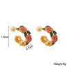 Flower Hanging Earrings White Enamel Floral Acrylic Petals Crystal Imitation Pearl Dangle Earrings for Women - Image 19