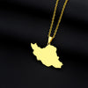 Islamic Republic of Iran Map Pendant Necklace Stainless Steel Gold/Silver Color Men Women Country Map Jewelry Gift - Image 2