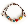 Handwoven Ceramic Bead Bracelet with Adjustable Cord - Image 7