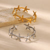 Stainless Steel Shell and Starfish Cuff Bangle in Multiple Styles - Image 35