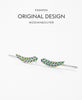 MODIAN Solid 925 Sterling Silver Minimalist Enamel Tree Leaves Stud Earrings Trendy Simple Earrings for Women Fine Jewelry Gift