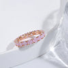 Emerald Round Cut Zircon Ring for Women Rose Gold Promise Ring Wedding Band Jewelry Valentine's Day Gifts - Image 20