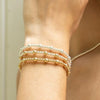 Triple-Tone Beaded Bracelet with Adjustable Fit - Image 2