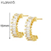 13mm Crystal Hoop Earrings for Women Silver Needle Zircon Huggie Small Earrings Hoop Piercing Jewelry Gifts - Image 33