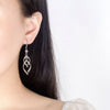Silver Women's Jewelry Crystal Zircon Hollow Exaggerated Long Tassel Hook Earrings - Image 5