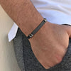 Free Custom Bracelets for Men, Engraved Stainless Steel Bangle with Mesh Band, Personalized Gift for Him - Image 3