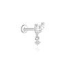 1PC Sparkling Piercing Stud Earrings Silver Shining Circle Earring For Women Ear Bone Earring Jewel - Image 38
