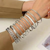 10PCS Bohemian Folk Retro Wide Face Simple Women's Bracelet, Wedding Bracelet Jewelry - Image 2