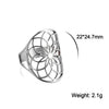 Eueavan Flower of Life Ring Stainless Steel Sacred Geometry Archangel Metatron Ring Adjustable Amulet Jewelry Gift - Image 24