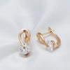 Special Inlay Single Zircon Women's Earrings Gold Elegant Curve Piercing Jewelry Girl Wedding Earring Gift - Image 3