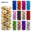 24Pcs 3/4/6CM Christmas Balls Big Ball Christmas Tree Pendant Ornaments for Party Decor Year Navidad Gifts Accessory - Image 2