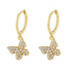 Crmya Cute Cubic Zirconia CZ Gold Silver Plated Hoop Drop Earrings For Women Dangle Earring Jewelry - Image 9