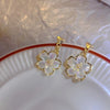 New Hollow Flower Earrings for Women Gentle Temperament Senior Sense Earring Wedding Party Jewelry Gift Wholesale