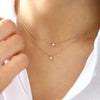 Silver Shiny Round Zircon Pendant Necklaces Chain Choker Statement Necklace For Women Collares Jewelry Gift - Image 3