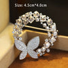 Design Crystal Flower Basket Snowflake Brooches for Women Maple Leaf Animal Corsage Coat Suit Accessories Pins - Image 9