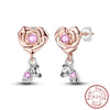 Earrings Silver Stud Drop Hoop Earrings Rose Gold for Women Girls Party Wedding Birthday Jewelry Gift - Image 32