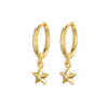 Enshir Gold Color Zircon Drop Hoop Earrings For Women Rock Punk Wedding Crystal Jewelry - Image 7