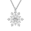 Aesthetic Snowflake Pendant Necklace Lady Silver Color Shiny Zirconia Accessories for Christmas Party Winter Accessories - Image 2