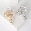 Classic Rhinestone Dandelion Brooches for Women Pearl Plant Pins Casual Party Accessories Gifts Friends Decoration - Image 1